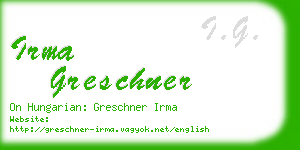 irma greschner business card
